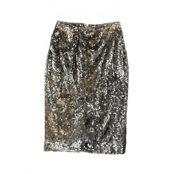 NWT Express Silver Sequin Women's Fitted Pencil Skirt - Size 0 - Picture 6 of 6